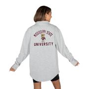 Mississippi State Gameday Couture Way To Go Fleece Applique Shacket